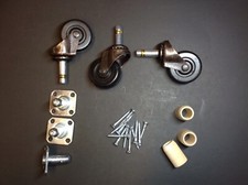 Grand/Baby Grand Shell Single Rubber Wheel Piano Caster Kit - set of 3 Casters