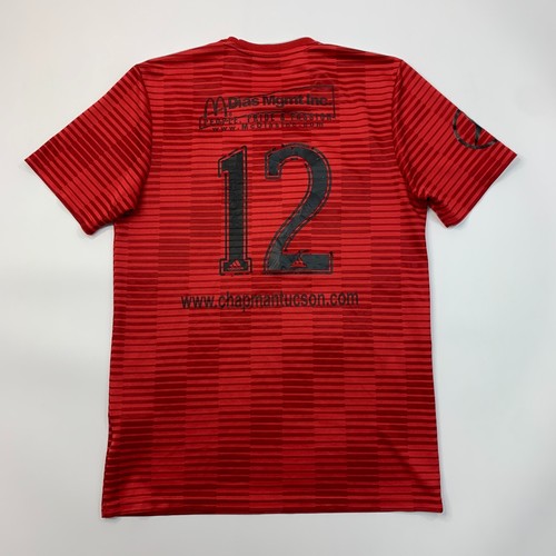 Adidas FC Tucson Jersey Youth Boys S Small Poppy Red Striped Climalite Soccer - Picture 8 of 10