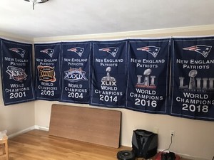 New England Patriots Nfl Super Bowl Champions 6 Banner Set 6x Champs 3 X 5 Ebay
