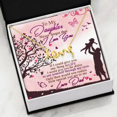Dad To Daughter You're Not Alone Baby Girl Message Box 
