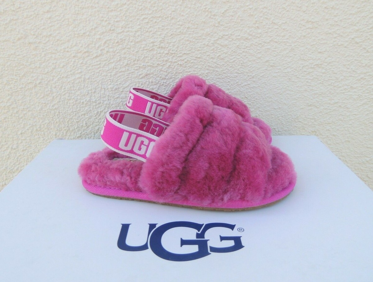 Ugg Kids Ugg Fluff Yeah Fuchsia UGG Fluff Yeah Slide Slippers In