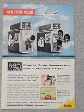 1958 Magazine Advertisement Page Kodak Brownie Movie Camera Vintage Print Ad