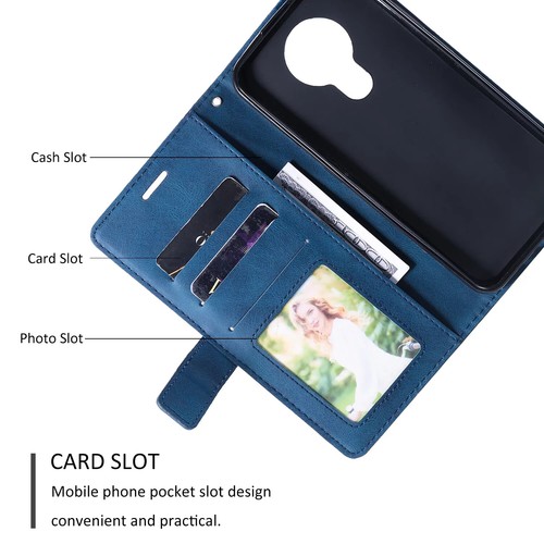 Flip Wallet Card Case Stand Cover For Nokia 2.3 3.2 7.2 6.2 1.3 5.3 3.4 5.4 - Picture 7 of 39
