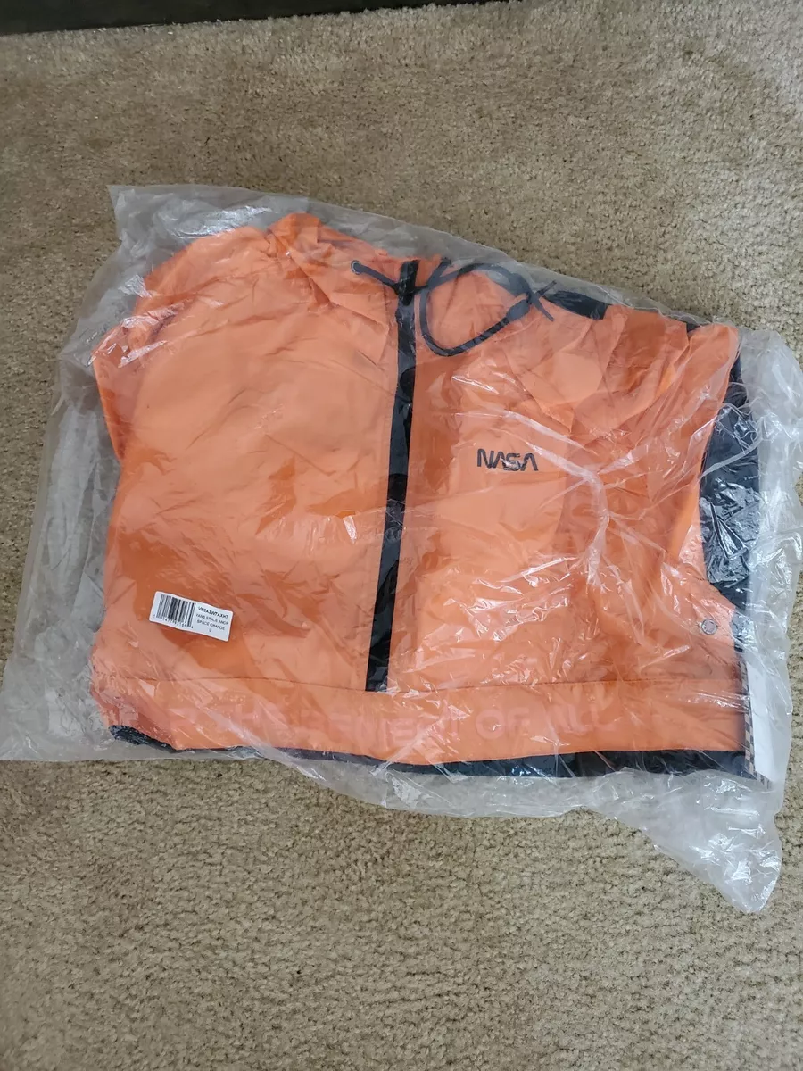 VANS x NASA Windbreaker Anorak Hoodie Orange Size Large