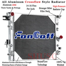 Aluminum Radiator For 2007-2018 Jeep Wrangler JK 3.6L 3.8L V6