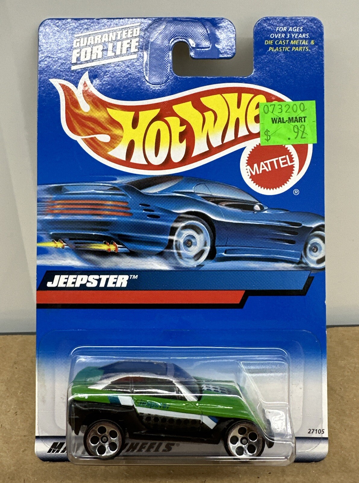 2000 Hot Wheels #140 Jeepster Green 140/250 Mainline 5DOT Wheels