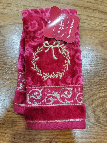 St. Nicholas Square Christmas Holiday Embroidered Finger Tip Towel Your Choice - Picture 14 of 17
