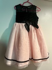 pink and black special occasions dress for little girl size 4/5