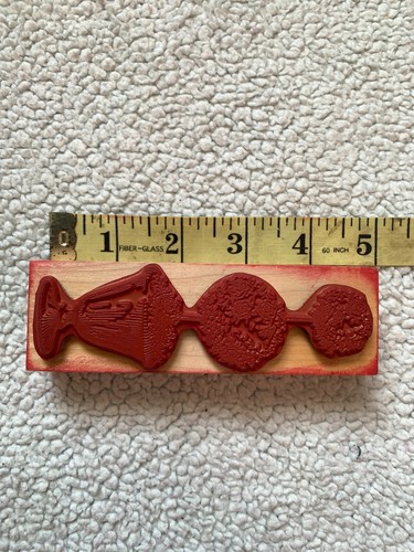 Embossing Arts Co. Wooden Rubber Stamp 5in x 1.5in Flower Tree, Potted Plant - Picture 4 of 5