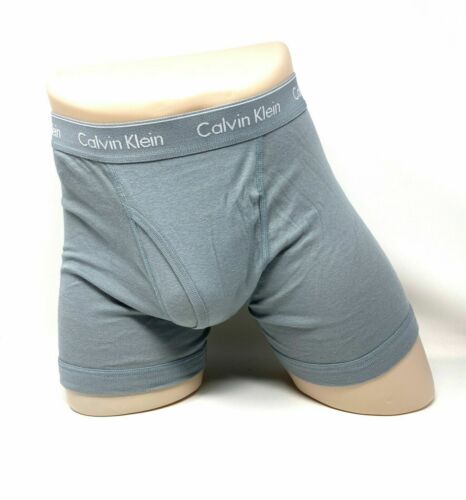 Calvin Klein Men's 3 Pack Icon Pure Cotton Boxer Brief Gray Navy Blue, S - Picture 6 of 7
