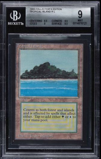 MTG CE NM Collector's Edition 1993 Tropical Island BGS 9