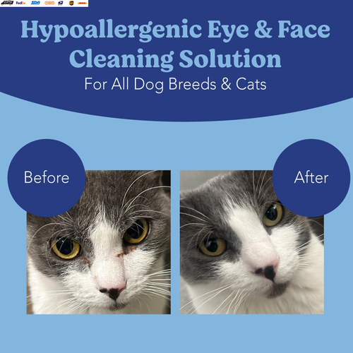 Gentle Tear Stain & Pet Eye Wipes for All Dogs & Cats Textured Grooming Wipes Re - Picture 5 of 7
