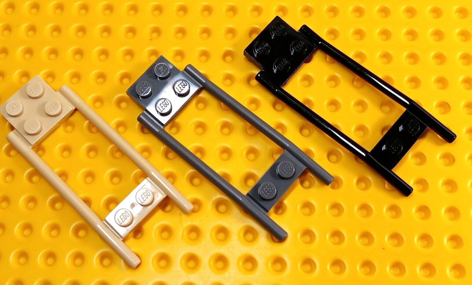 LEGO Horse Hitch LOT OF 3 Tan Dark Gray Black Star Wars Animal Cart Buggy Wagon