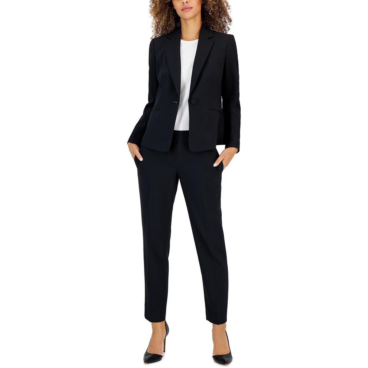 Le Suit Женское черное однотонное платье-брюки-брючки Petites 2P BHFO 4809