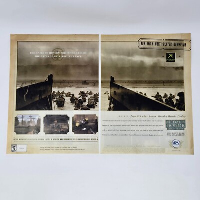 Medal of Honor Frontline Microsoft Xbox Heaven Hell Print Ad/Poster Promo Art