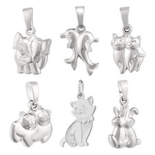 Ciondolo a catena motivo argento 925 tematico donna bambini ciondolo a catena