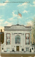 Wheelock Postcard Greenhut G.A.R. Memorial Building Peoria IL A 14903