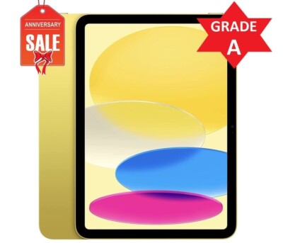 Apple iPad 10th Gen 256GB, Wi-Fi, 10.9 in - Yellow - Very Good - 1