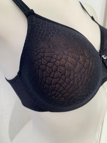 Chantelle C Magnifique UK 38E Wired Unpadded Full Cup Smooth Tshirt Black Bra - Picture 3 of 8