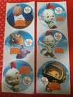 CHICKEN LITTLE McDonald's Happy Meal Lot of 6 Round 3" STICKERS FAVORS from 2005