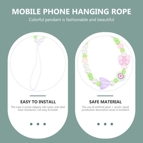 Contrast Color Beaded Lanyard Miss Cell Phone Charm Strap Mobile Hanging Chain - Zdjęcie 3 z 12