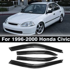 For 1996-2000 Honda Civic 4DR Sedan JDM Mugen Window Visors Vent Rain Guards