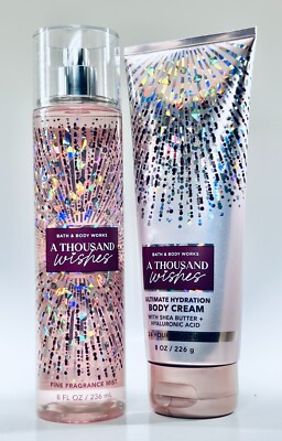 Bath And Body Works A Thousand Wishes Body Spray And Cream Set New