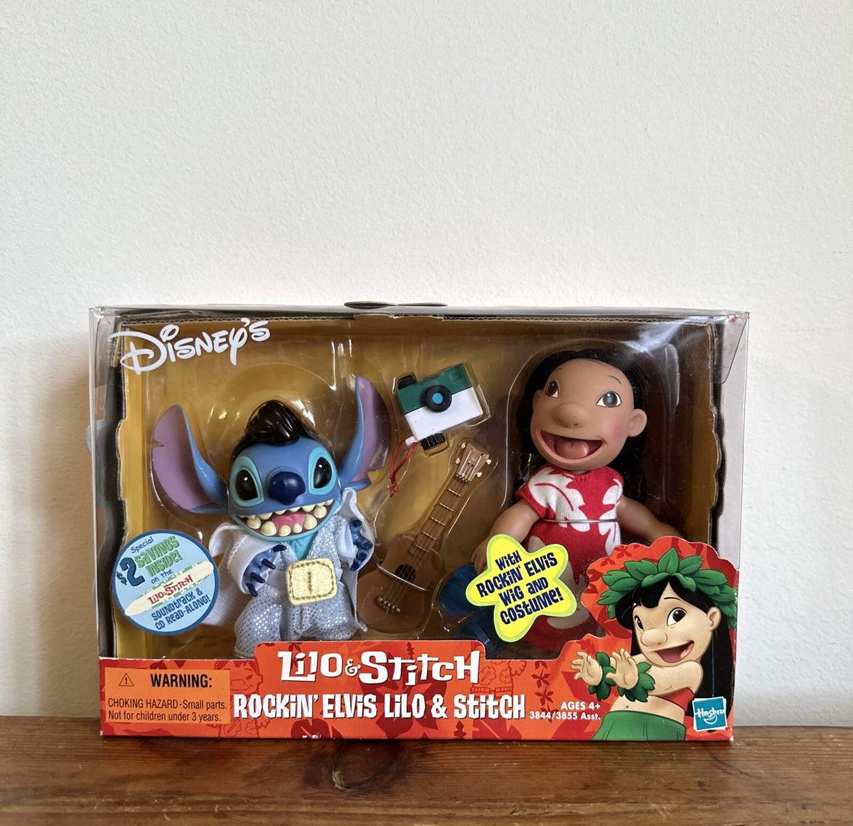 Lilo＆Stitch　ROCKIN ELVIS figure 2002 Hasbro Disney Lilo & Stitch Rockin' Elvis Figure Box