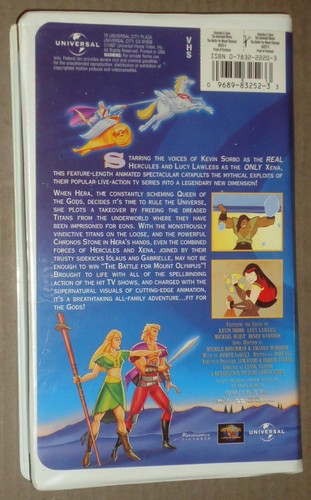 Hercules & Xena The Battle For Mount Olympus Animated Movie VHS Tape - Picture 2 of 2