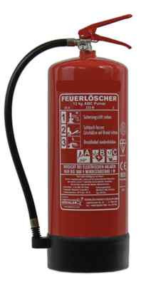 6kg ABC Pulver Dauerdruck Feuerlöscher DIN EN 3 Brandklasse A/B/C 34A = 10LE