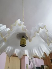 Lampadario Vintage Vetro Murano Ondulato Anni '50/60