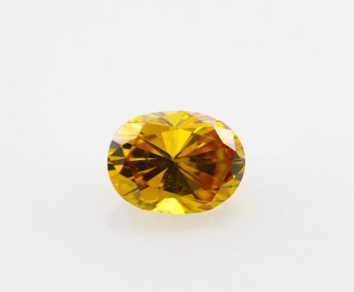 Orange Diamond - 0.23ct Cushin Natural Loose Fancy Vivid Yellow - Picture 1 of 5