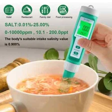 PH Meter / Salinity /test Pen Multifunctional Water Quality Tester PH Test