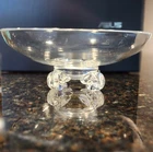 SIGNED Steuben Crystal Glass Low-Scroll Footed Bowl Circa 1940's