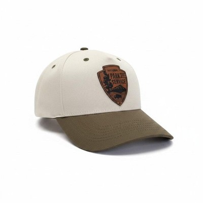 NPS Premium Two-Tone Leather Patch Baseball Cap