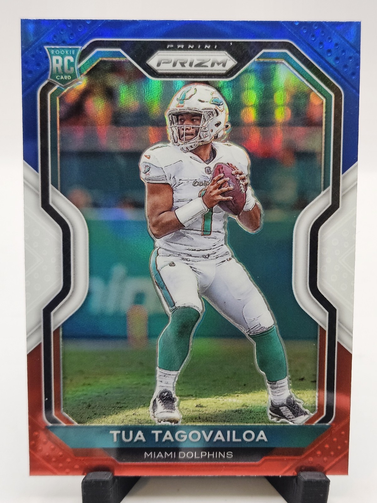2020 TUA TAGOVAILOA Rookie Red White Blue Prizm Miami Dolphins QB RC #339