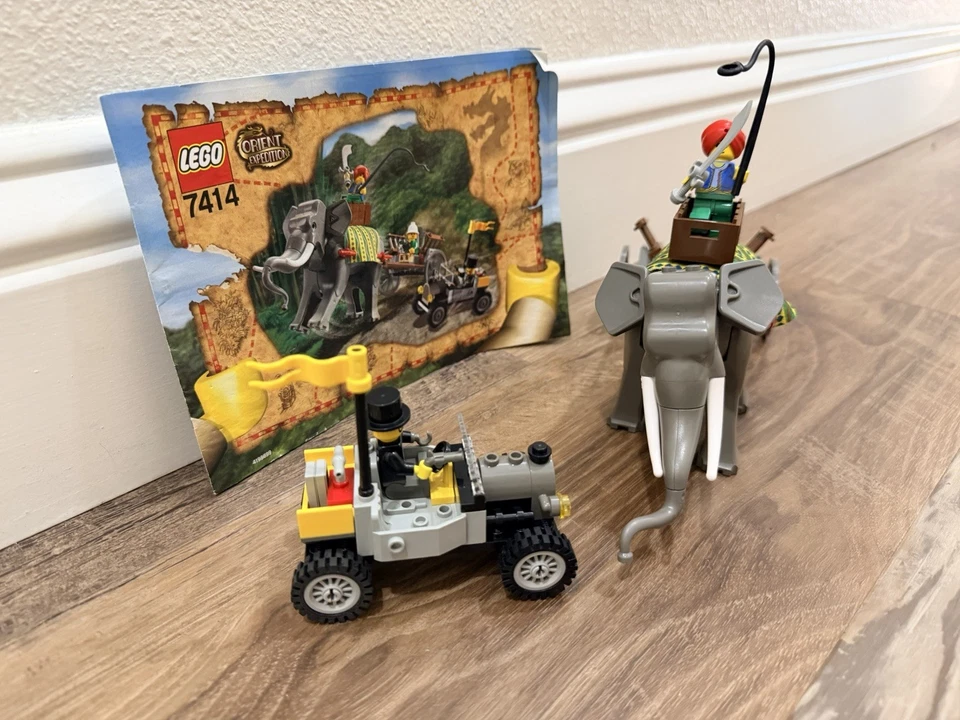 LEGO Adventurers: Elephant Caravan (7414) 100% Complete W/ Manual But No Cards - Image 2 of 4