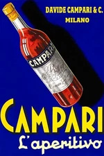 Poster poster poster poster advertising aperitif Bitter Campari 50x70 cm.