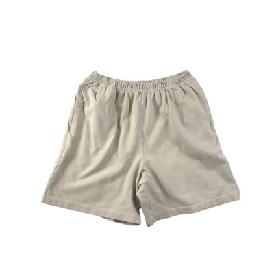 Summit Hill Womens Beige Cotton Elastic Waist Shorts Size Medium Made in USA