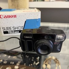 Canon Sure Shot 80 Tele 35mm Point and Shoot Film Camera WORKS
