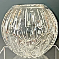 RARE Bleikristall Lead  Crystal 4ʺ  Rose Bowl — German Cut Glass Vintage