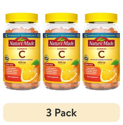 Vitamin C Gummies 1000mg Maximum Strength, 3 Pack (120 Count)