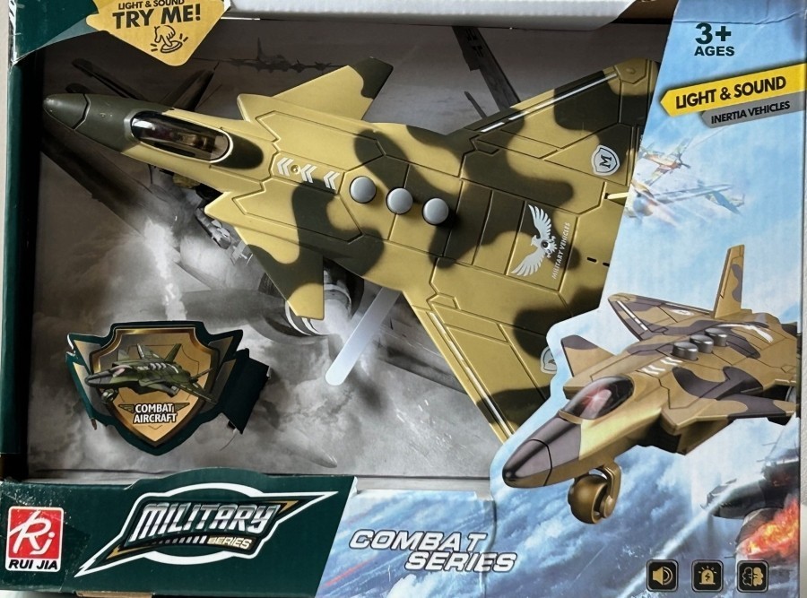 Military Aircraft Jet Plane Fighter Function Try My Light Sound Model Toy Gift