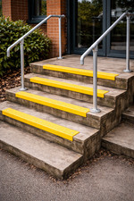 Non Slip GRP Stair Nosing Edge Trim 55 x 70mm | Cut to Size Gritted Sight Bar