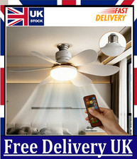 LED Ceiling Fan Light - With Edison / Bayonet Adapter Fitting , With Remote - UK