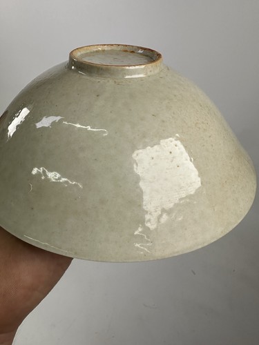 Antiguo plato chino Ding Ware cantado celadón blanco tallado porcelana - Imagen 11 de 17
