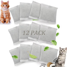 12PCS Universal Cat Litter Box Odor Eliminator, Natural Activated Charcoal Filte