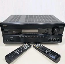 Onkyo TX-SR608 7.2Channel 700 Watt Surround Sound Receiver TESTED Bundle Remotes