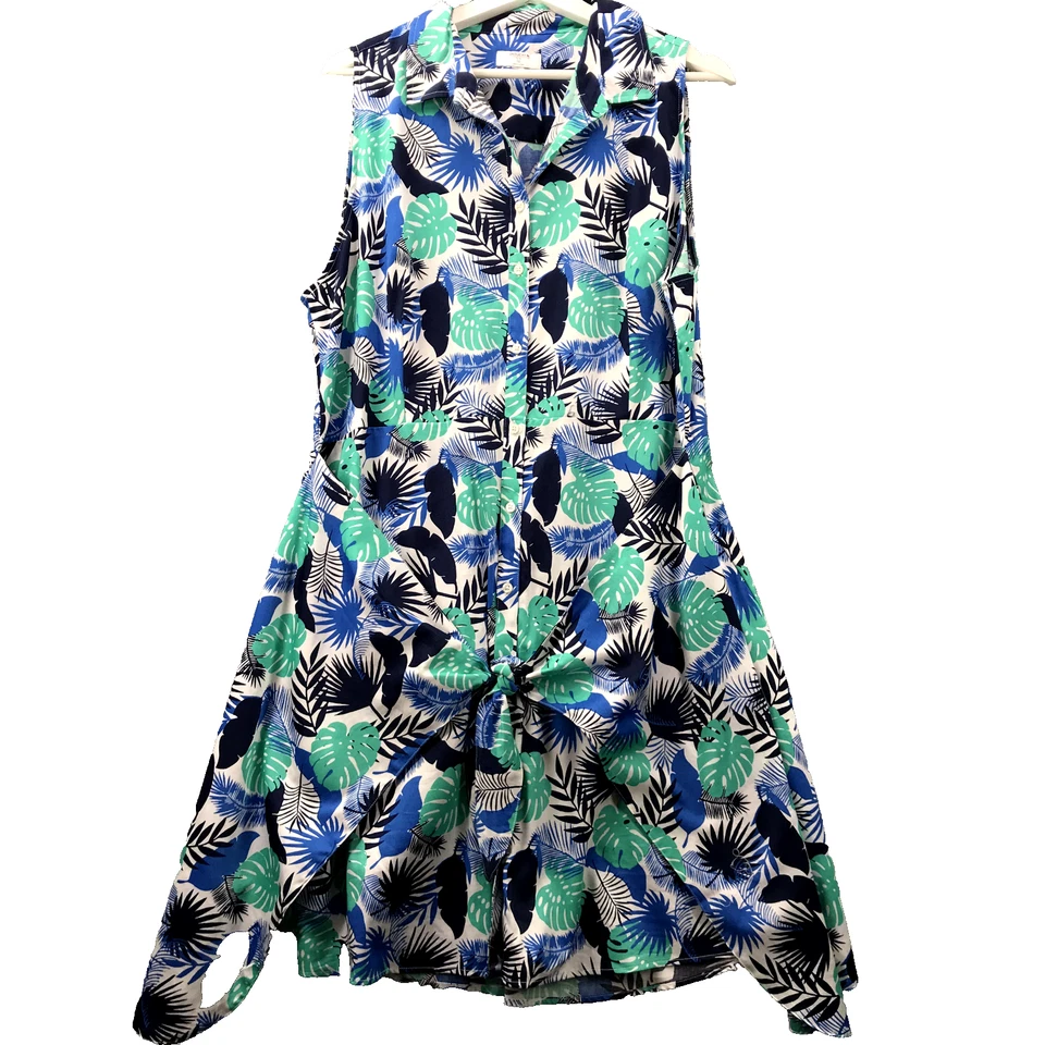 UNTUCKIT Dress Womens Size 16 Kenzie Tropical Print Stretch Sleeveless - Image 3 of 4