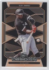 2020 Panini Chronicles Obsidian Electric Etch Orange 40/50 Eloy Jimenez #36 9gj